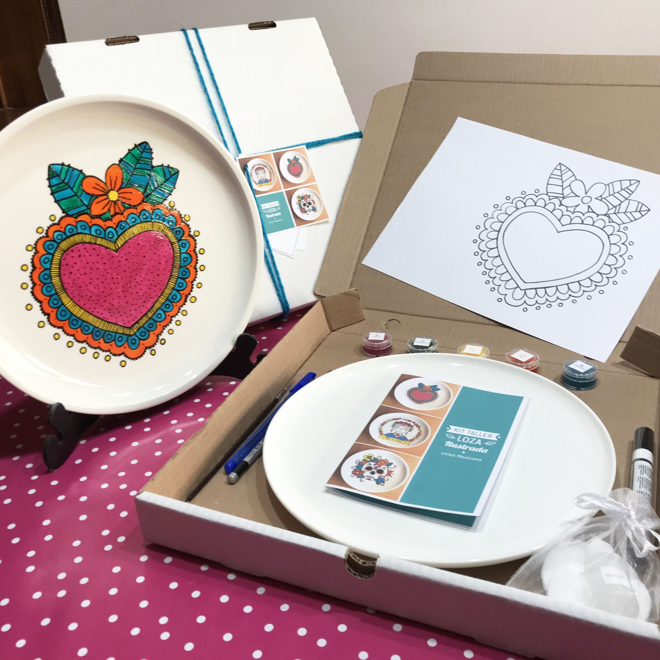 Kit Taller Loza Ilustrada - Línea Mexicana