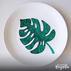 Plato Hoja Filodendro