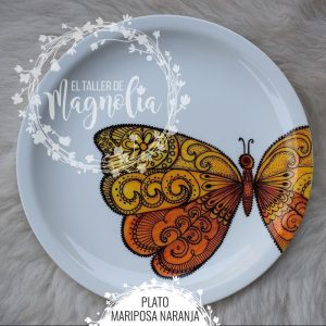 Plato Mariposa Naranja