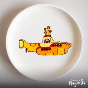 Plato Pintado a mano - Loza ilustrada - Pintura en loza