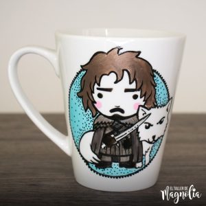 Tazón pintado a mano de Jon Snow de "Game of Thrones"