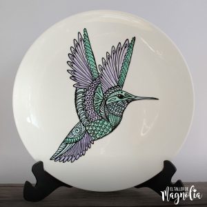 Plato Ilustración en Loza Picaflor