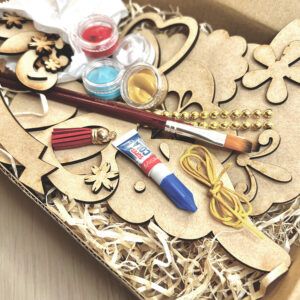 set manualidades corazón mexicano